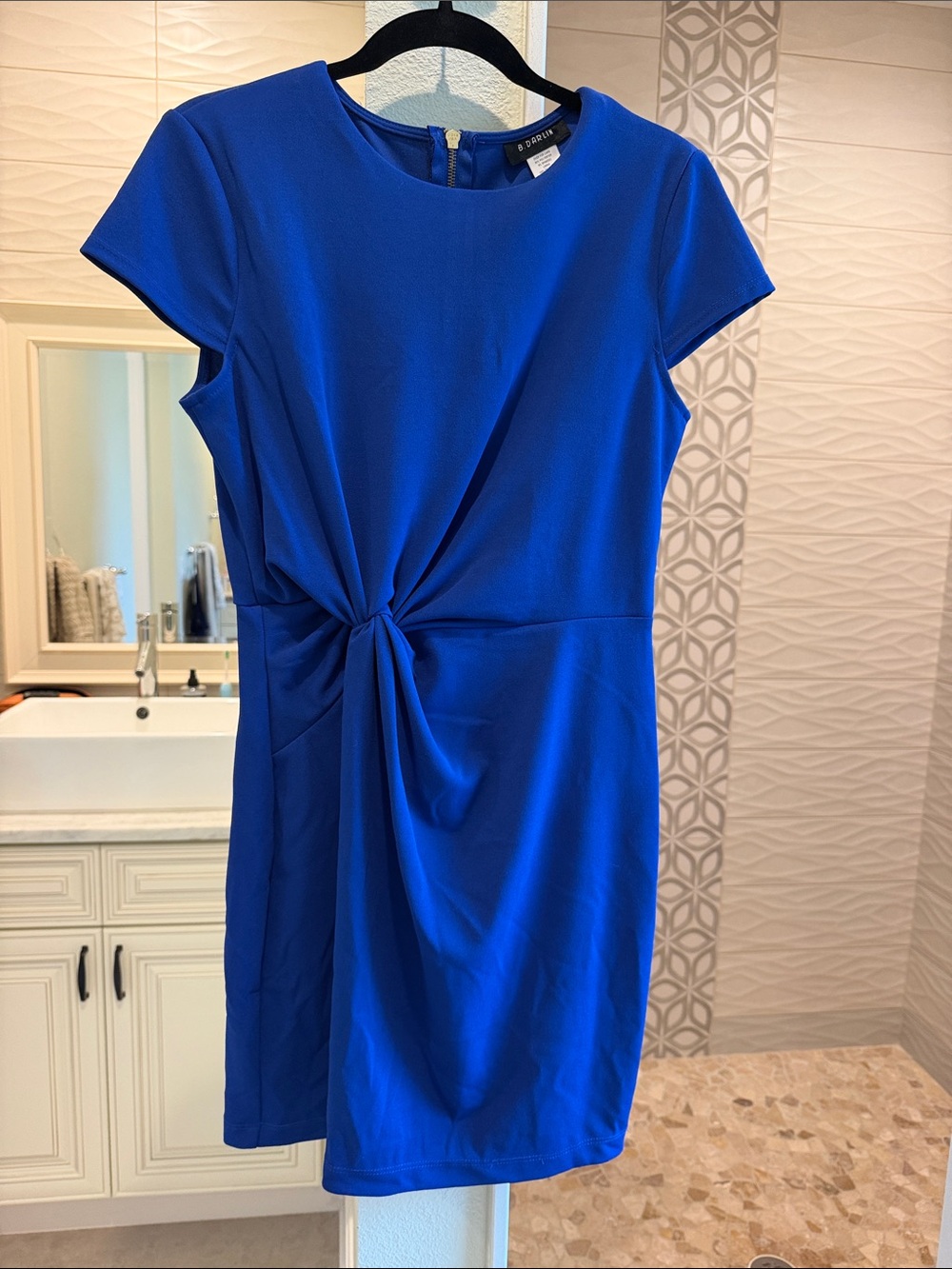 B Darlin Royal Blue Knot-Detail Mini Dress
